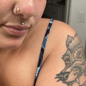 Spiderweb Barbell Nipple Piercing Jewelry Installation  Iron Palm Tattoos   Body Piercing