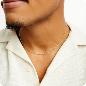 14K Gold Bonded Figaro Chain