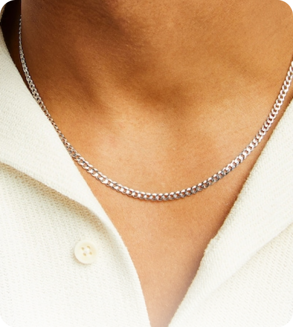 STERLING SILVER CUBAN CURB CHAIN