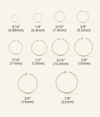 Body Jewelry Sizes Chart  Laughing Buddha Body Piercing