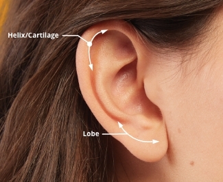 Before and after! We added two upper lobes and a helix, and put