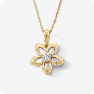 1/8 CT. T.W. Lab-Grown Diamond Flower Pendant