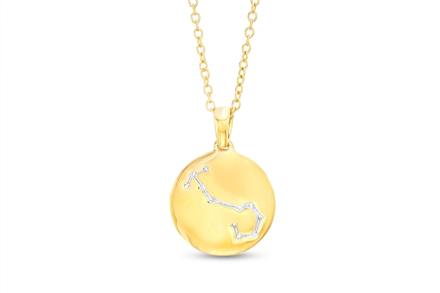 Cubic Zirconia Dainty Scorpio Symbol Pendant Necklace in Sterling Silver